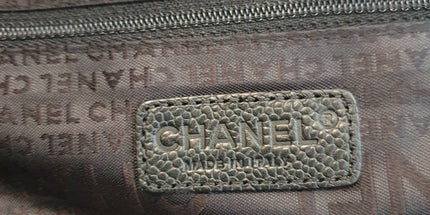 Chanel box leather and tweed bag