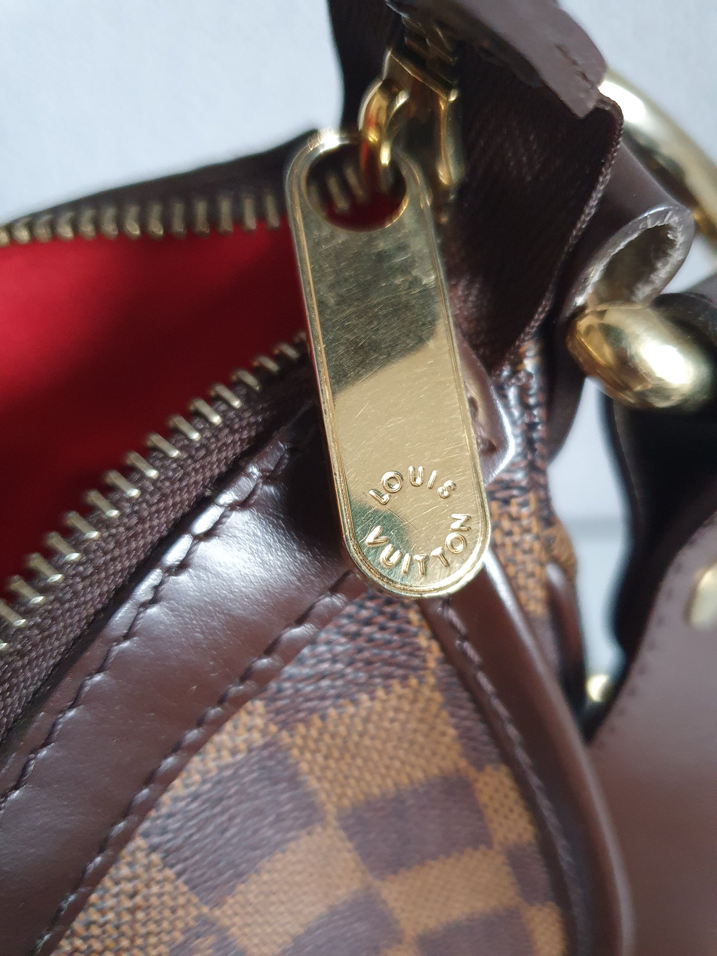 Louis Vuitton Damier Ebene Canvas Highbury Shoulder Bag.  Luxury, Lot  #75029