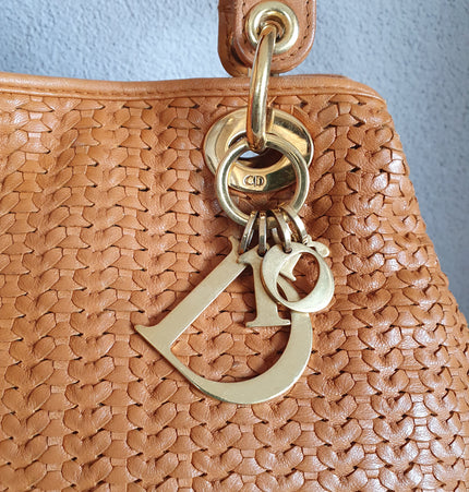 DIOR lady dior woven handbag.