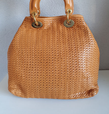 DIOR lady dior woven handbag.