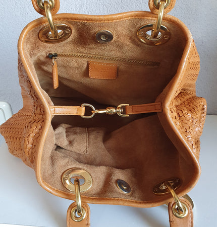 DIOR lady dior woven handbag.