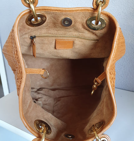 DIOR lady dior woven handbag.