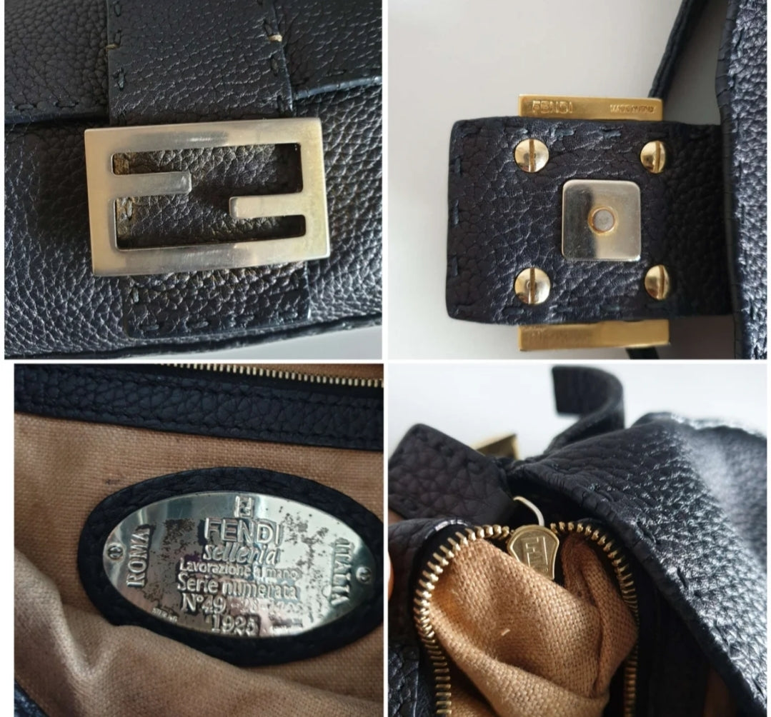 FENDI baguette shoulder leather bag