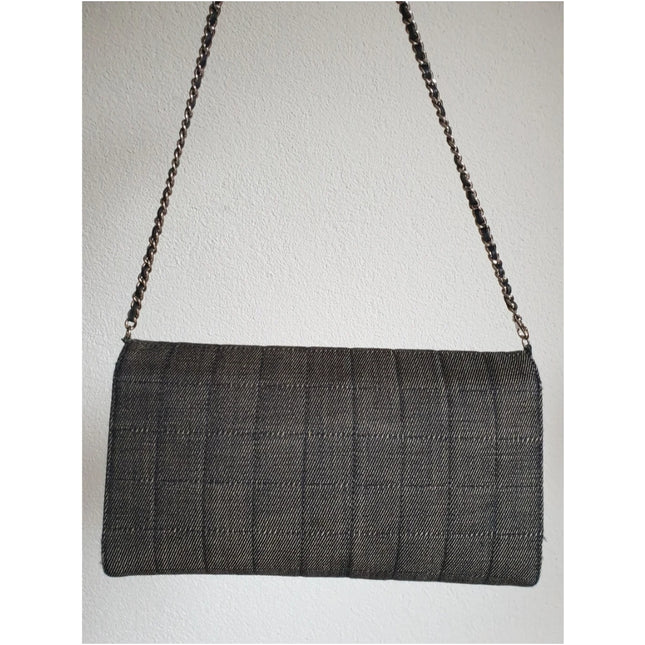 Chanel east west chocolate bar shoulder bag