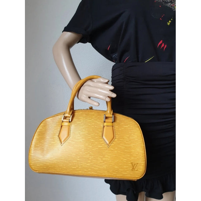 Louis Vuitton jasmine epi leather handbag yellow