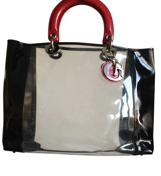 DIOR lady dior transparent  pvc handbag