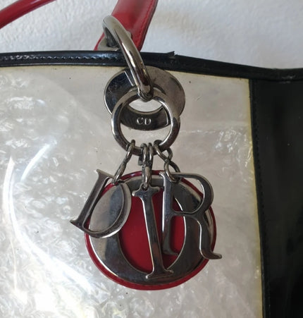 Sac à main Lady Dior en PVC transparent