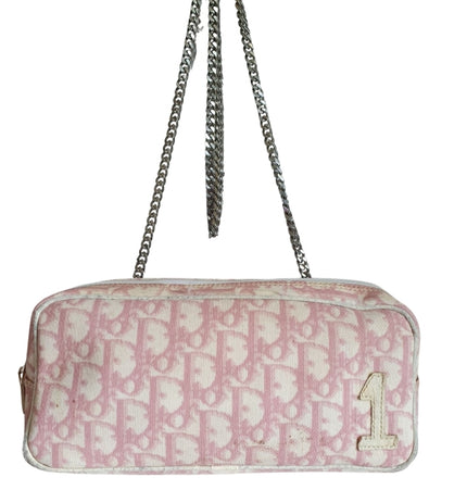 Dior trotter pouch with added chain strap