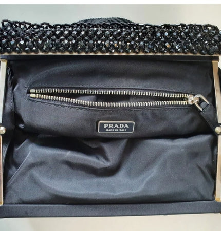 PRADA cloth handbag with studs