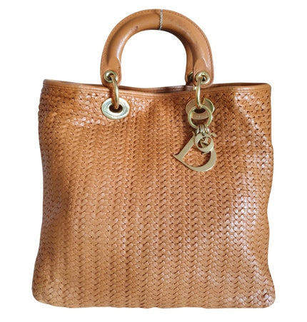 DIOR lady dior woven handbag.