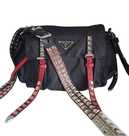 PRADA  re edition studded crossbody bag