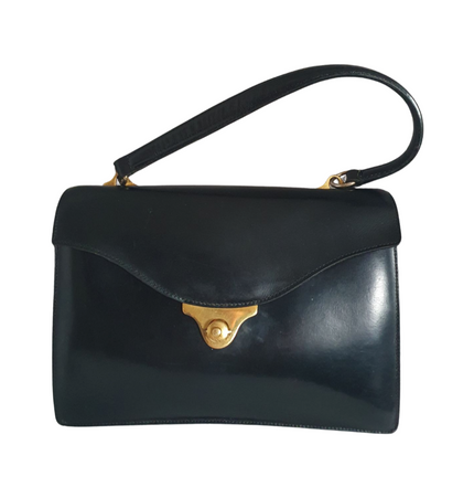 Sac à main vintage en cuir HERMÈS